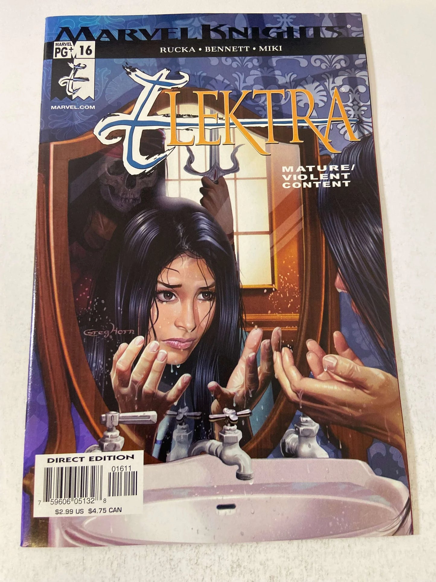 ELEKTRA #16 Vol 2 NM Greg Horn Cover