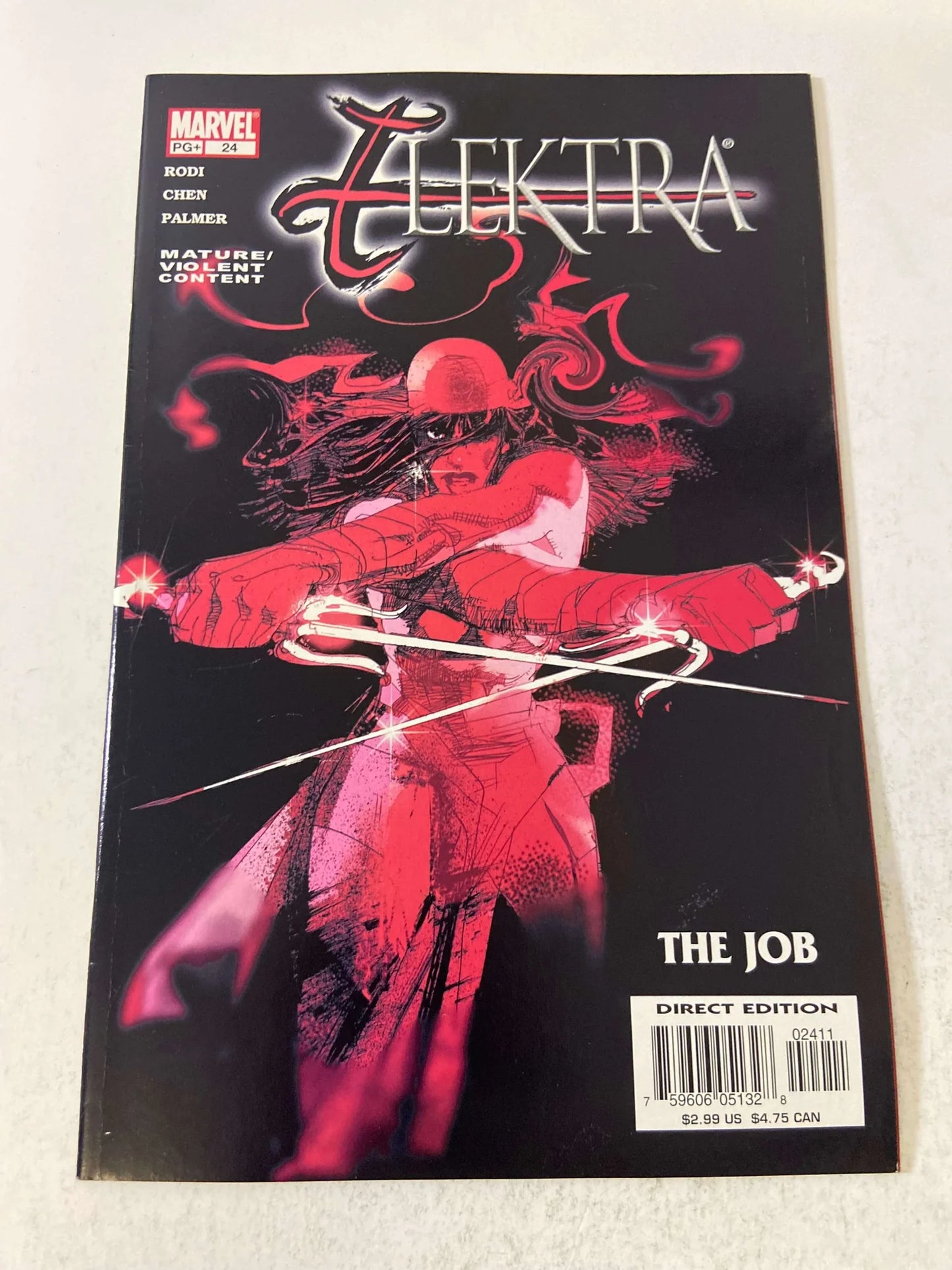 ELEKTRA #24 Vol 2 NM Bill Sienkiewicz Cover