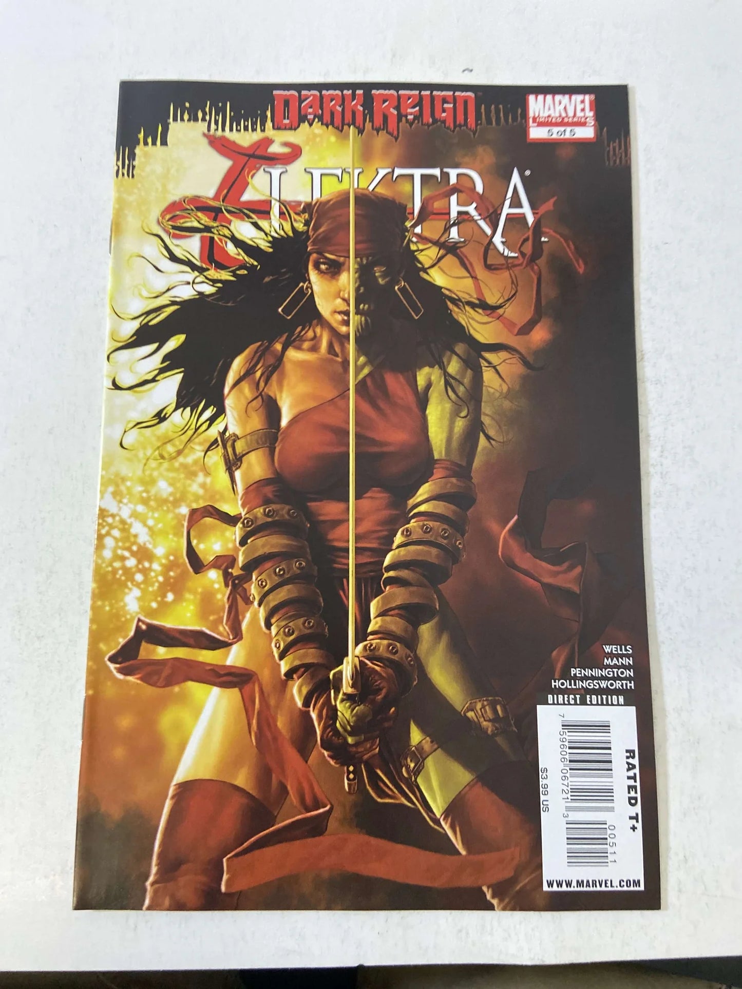 ELEKTRA Dark Reign #1-5 NM Set Lee Bermejo Covers
