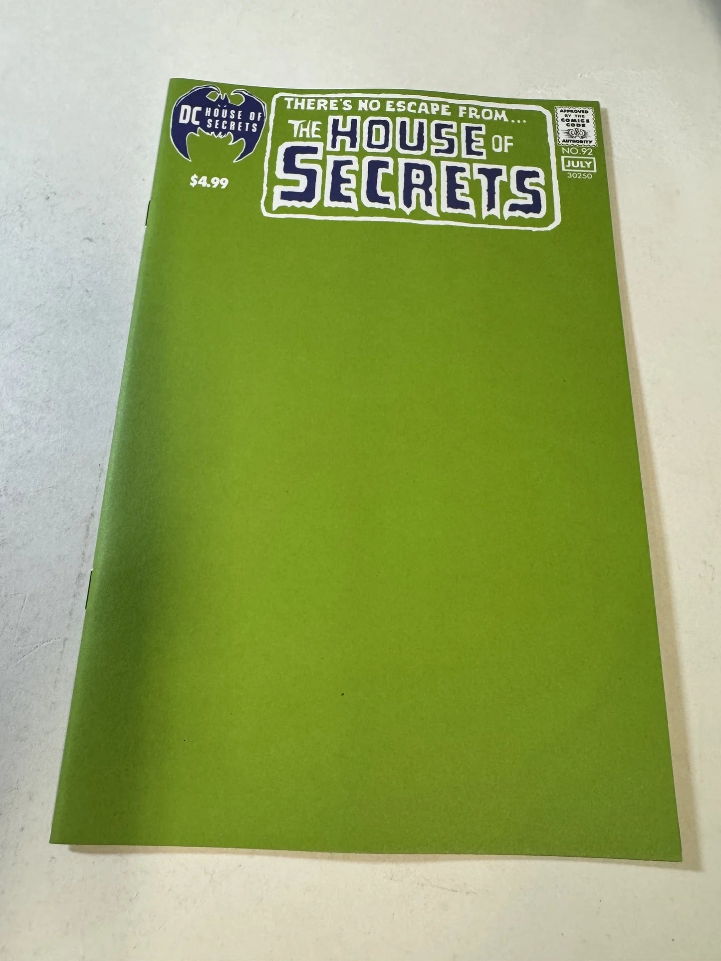 HOUSE OF SECRETS #92 NM Facsimile Blank Variant