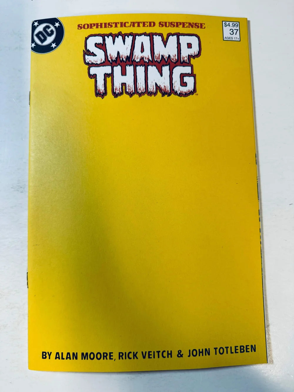SWAMP THING #37 Vol 2 NM Facsimile Blank Variant