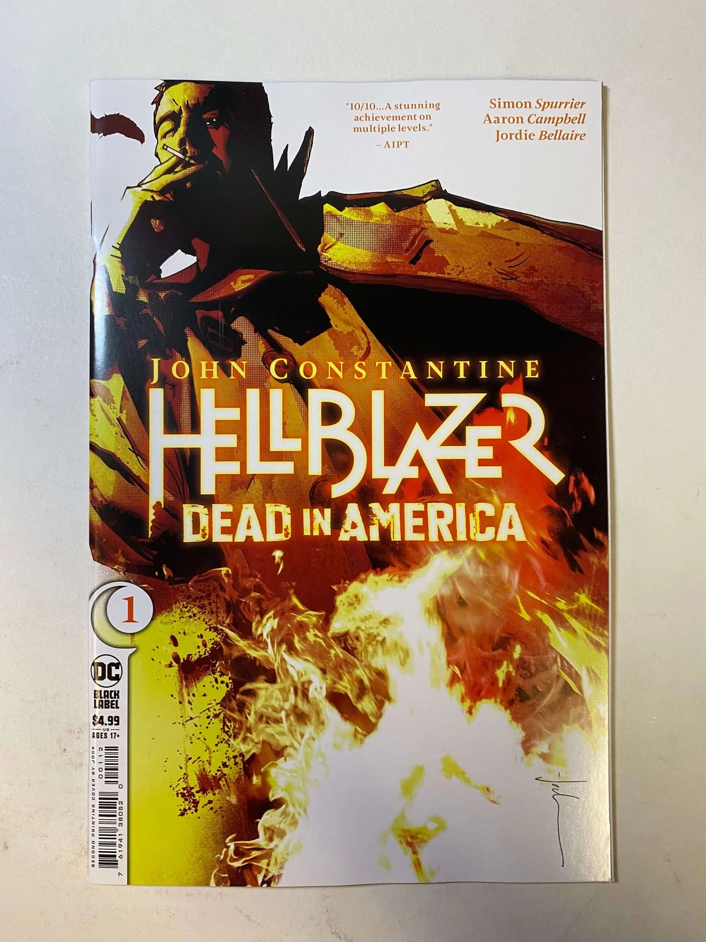 JOHN CONSTANTINE HELLBLAZER Dead In America #1 NM 2nd Print Jock Variant