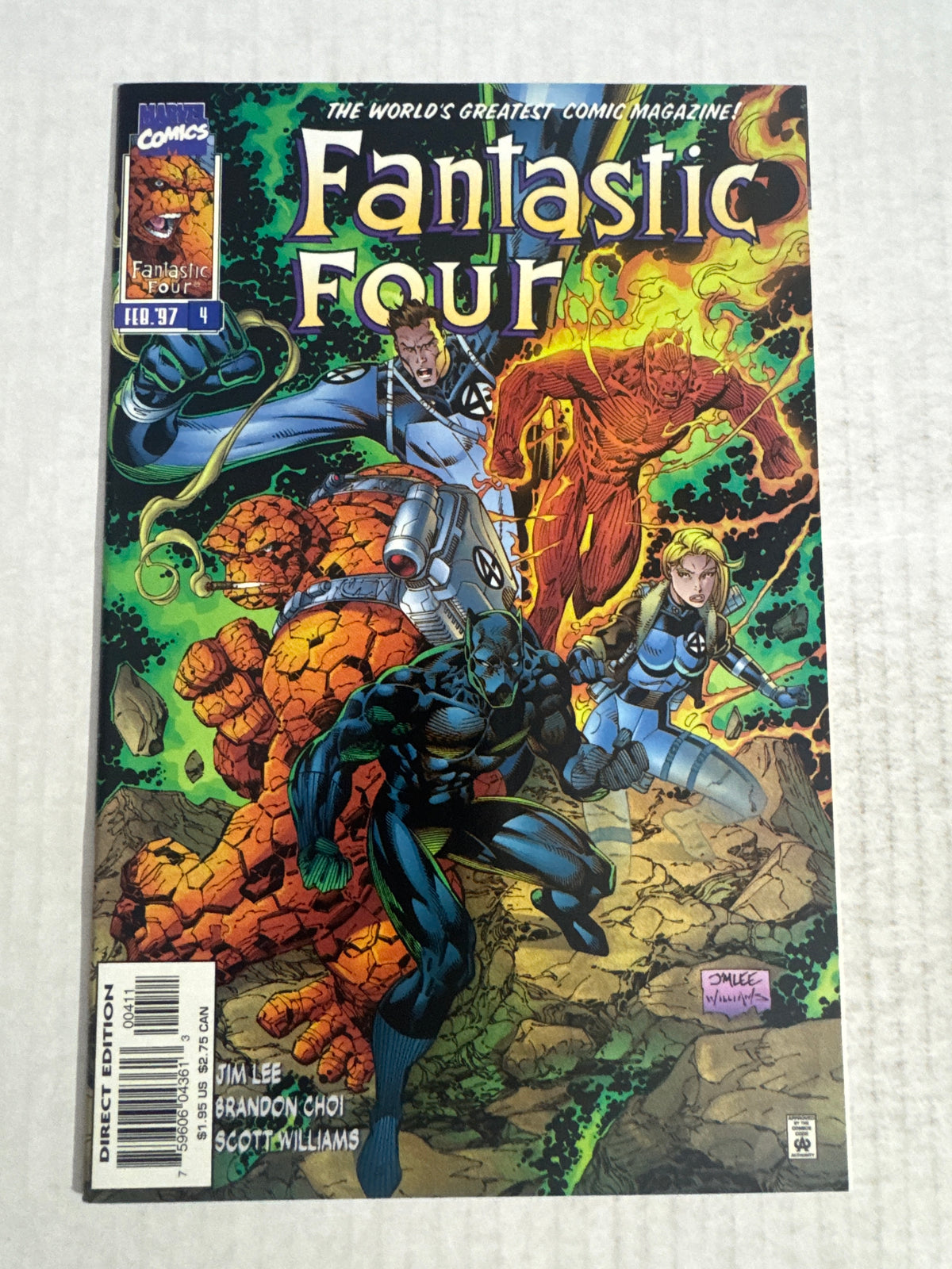 FANTASTIC FOUR #4 Vol 2 NM Jim Lee Cover