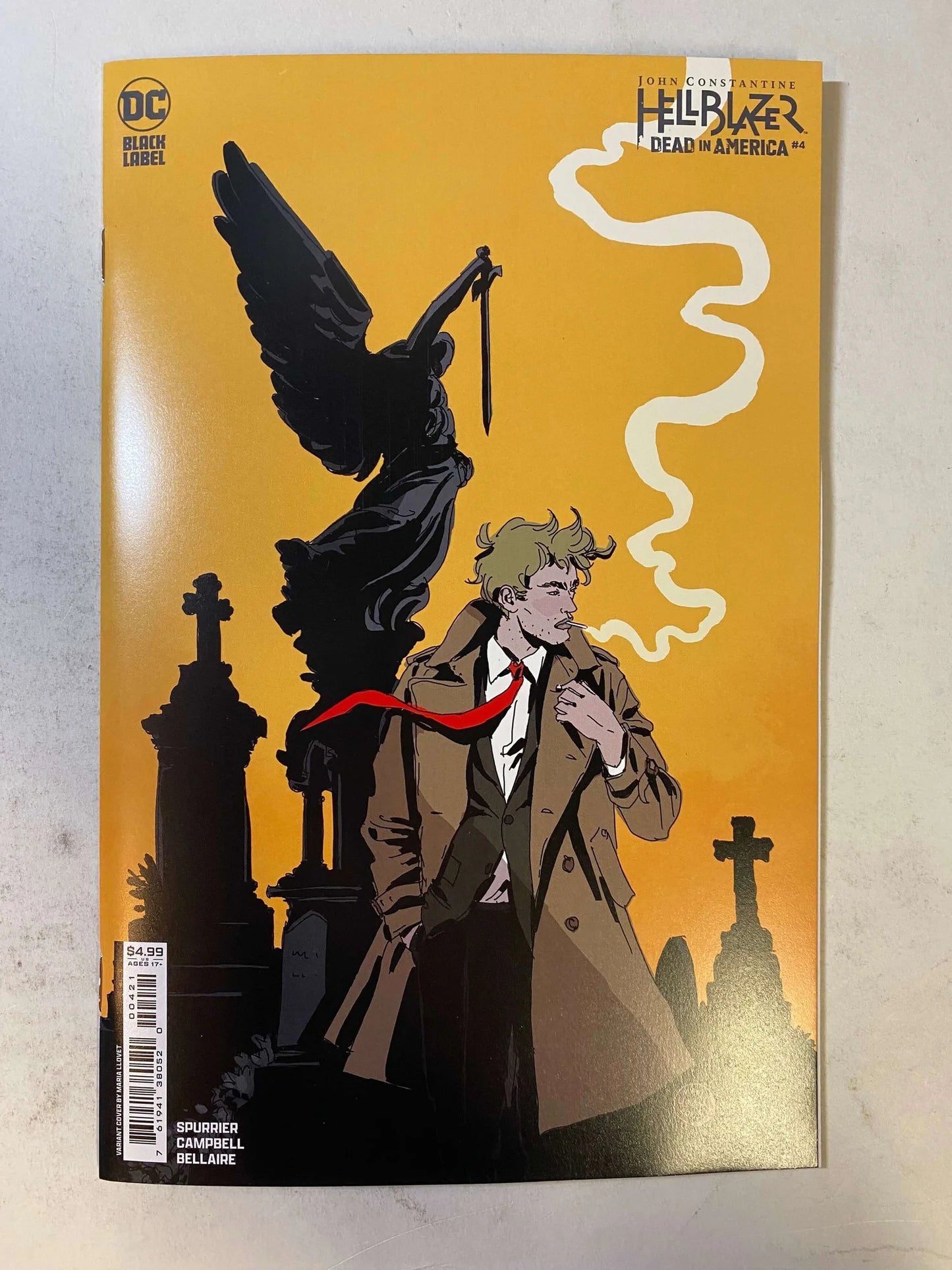 JOHN CONSTANTINE HELLBLAZER Dead In America #4 NM Maria Llovet Variant