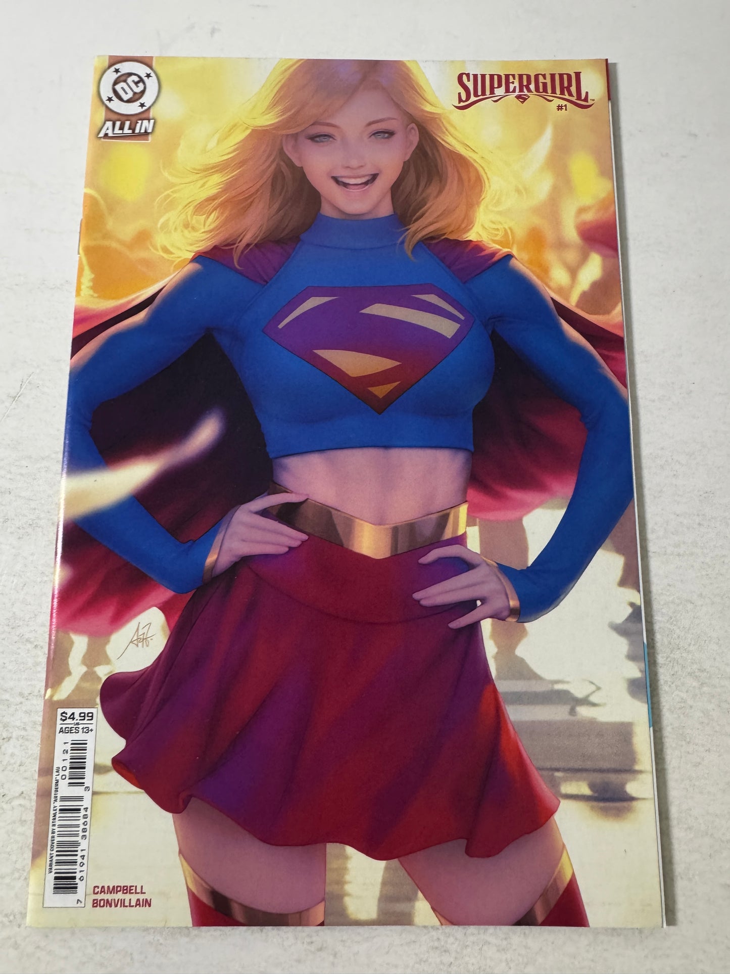 SUPERGIRL #1 Vol 8 NM Artgerm Variant
