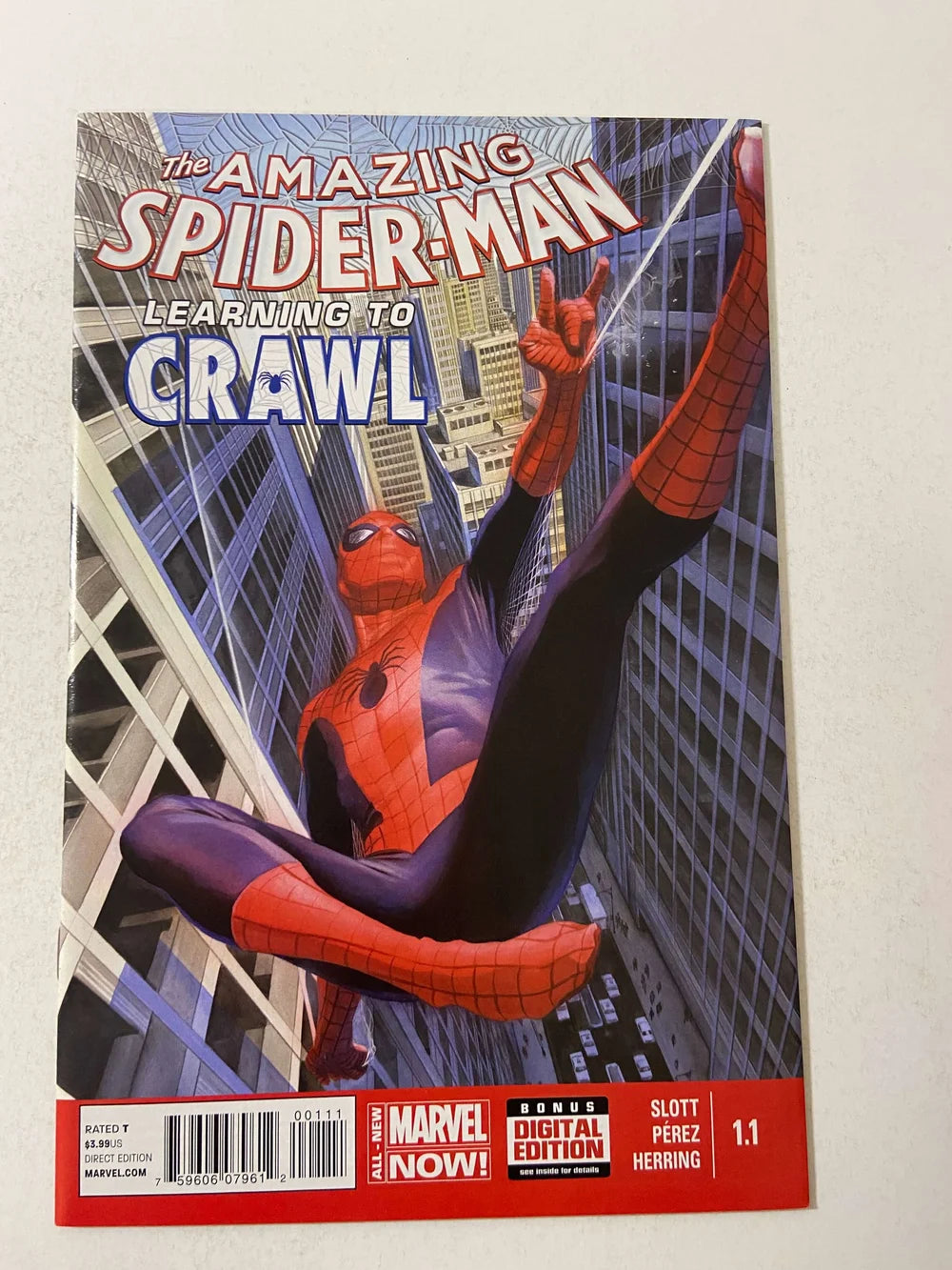 AMAZING SPIDER-MAN #1.1 Learning To Crawl Vol 3 NM Alex Ross Cover