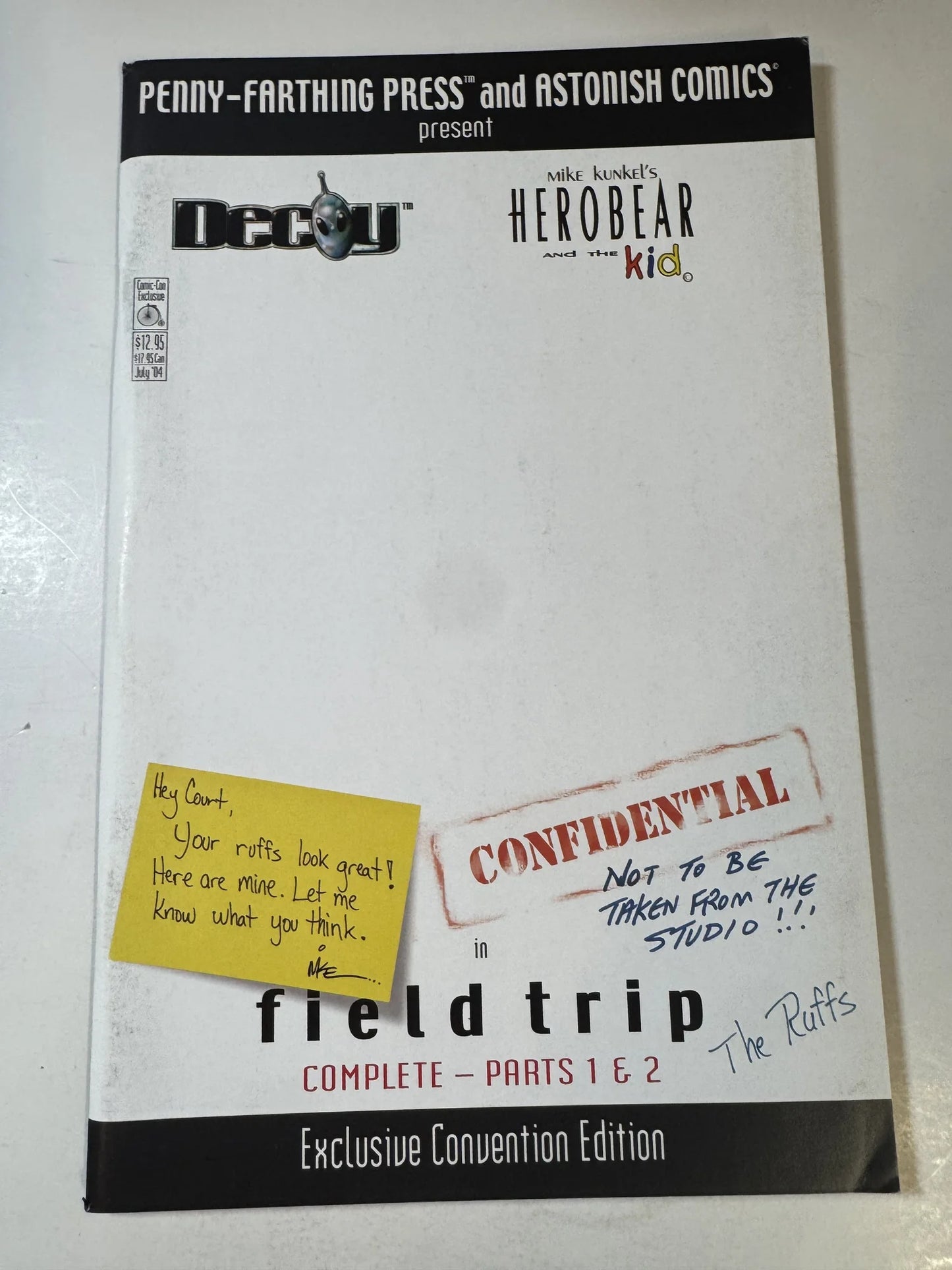 DECOY HERO BEAR AND THE KID: Field Trip VF Exclusive Convention Edition