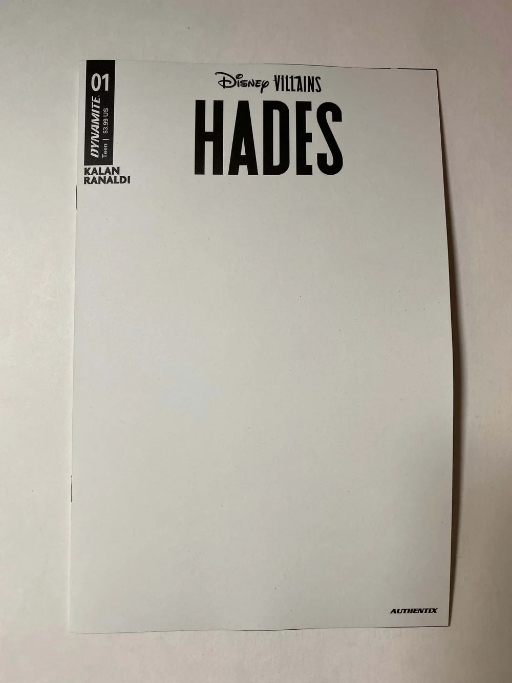DISNEY VILLAINS HADES #1 NM Blank Variant