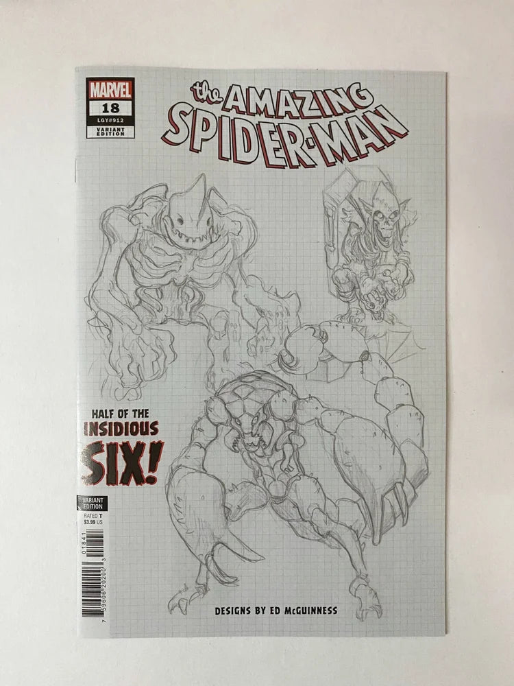 AMAZING SPIDER-MAN #18 Vol 6 NM Ed McGuinness Design Variant