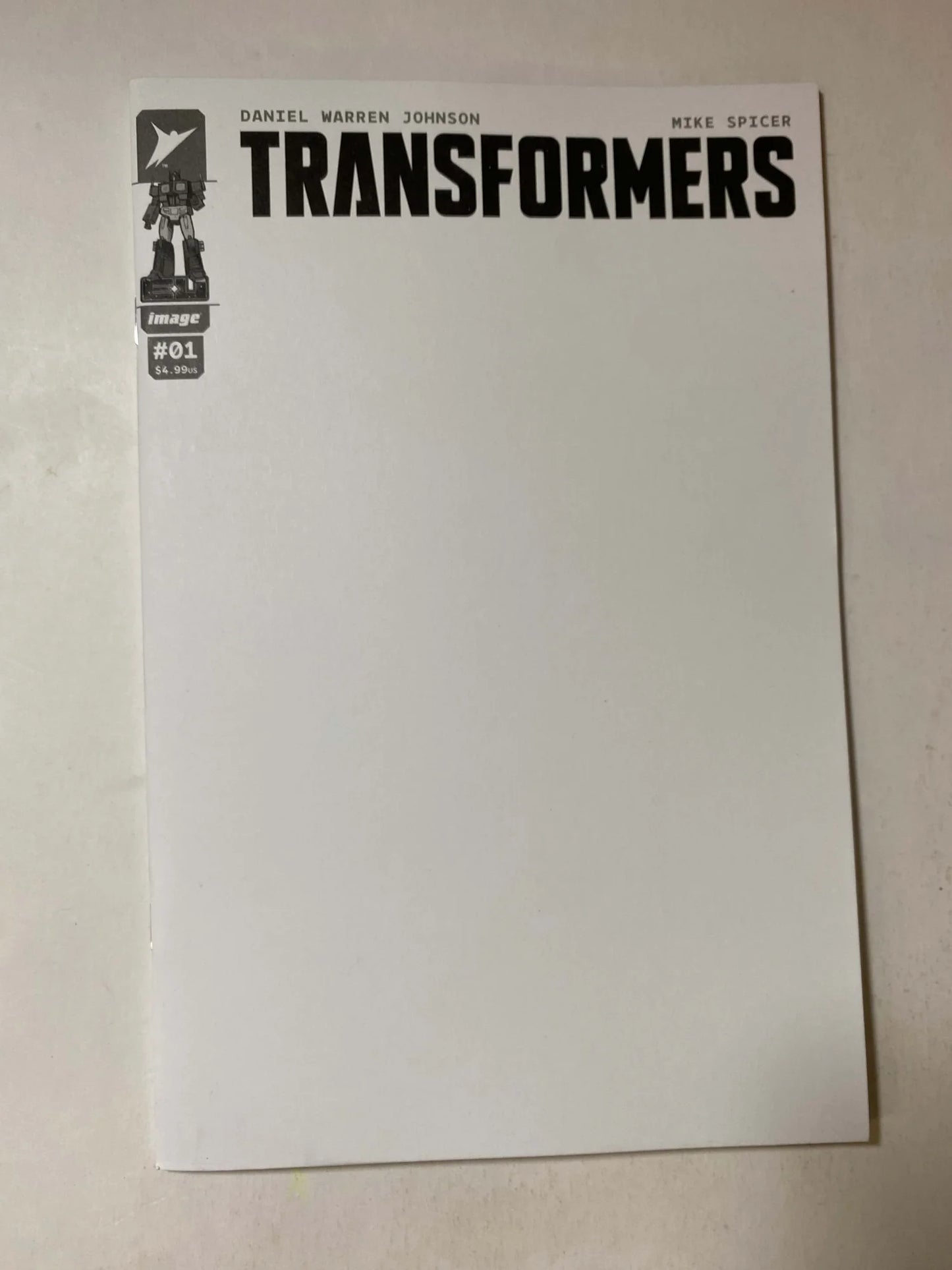 TRANSFORMERS #1 NM Blank Variant