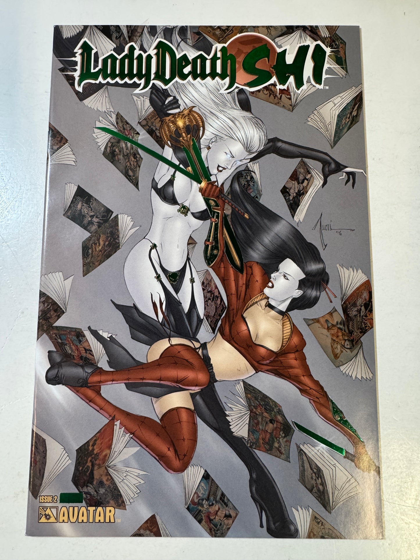 LADY DEATH SHI #2 NM Billy Tucci Emerald Green Foil Variant