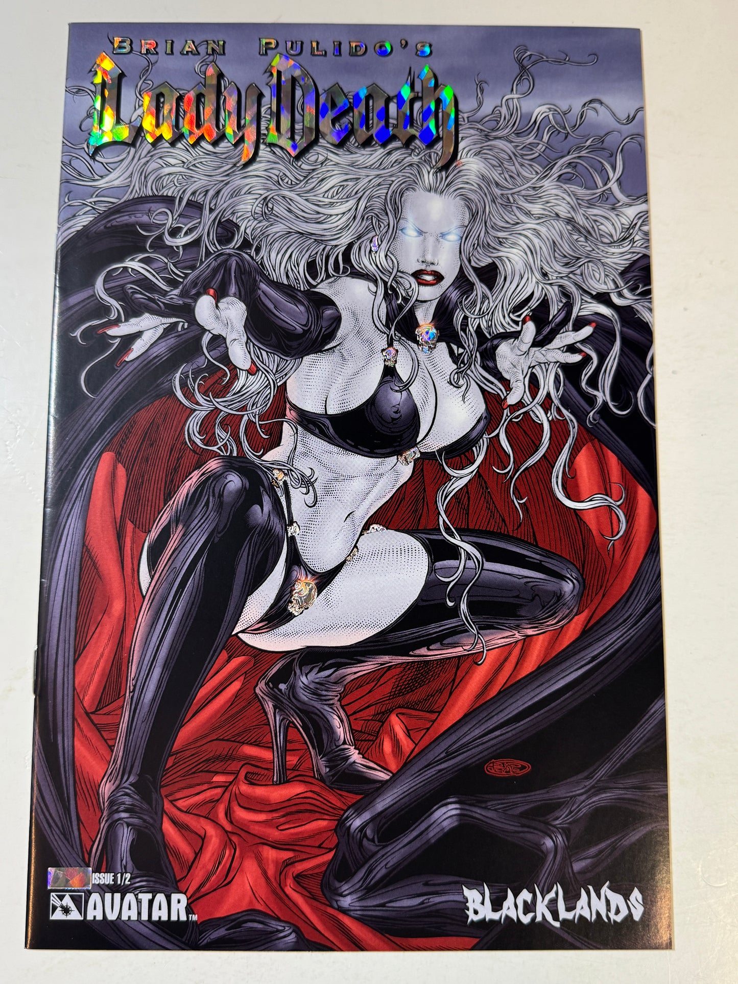 LADY DEATH Blacklands #1/2 NM- Prism Foil Variant LTD 400