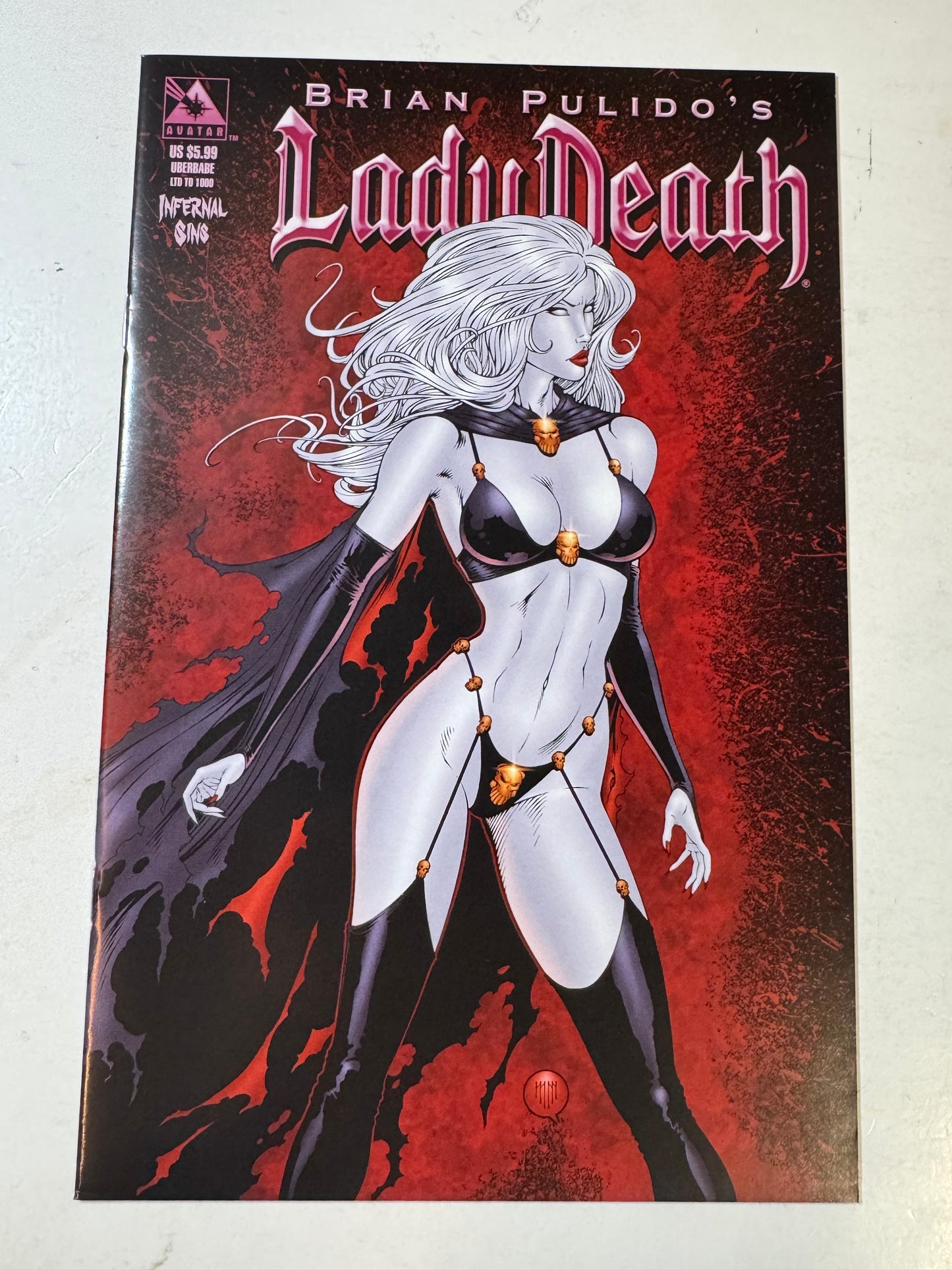 LADY DEATH Infernal Sins NM Unbearable Variant LTD 1000
