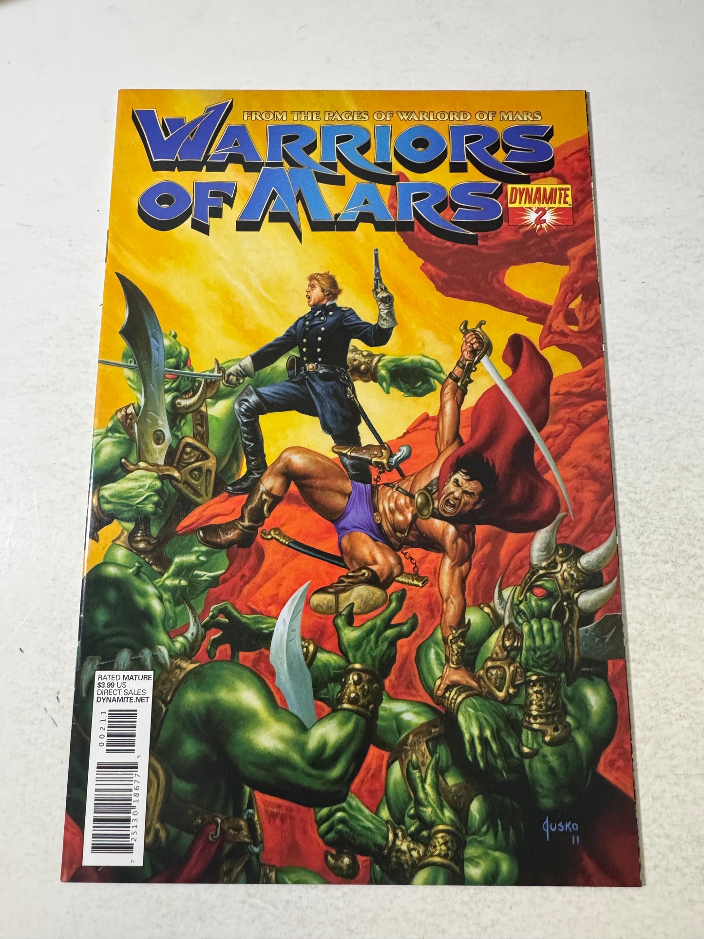 WARRIORS OF MARS #2 VF/NM Joe Jusko Cover (Dynamite)