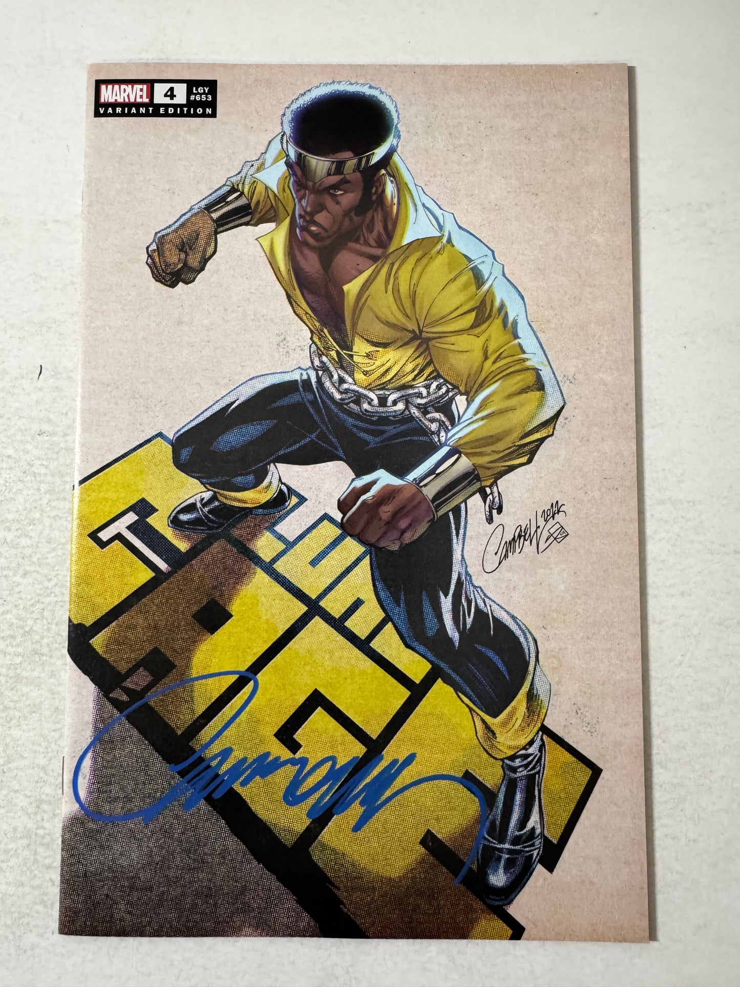 DAREDEVIL #4 Vol 7 NM J Scott Campbell Luke Cage Variant SIGNED W/COA