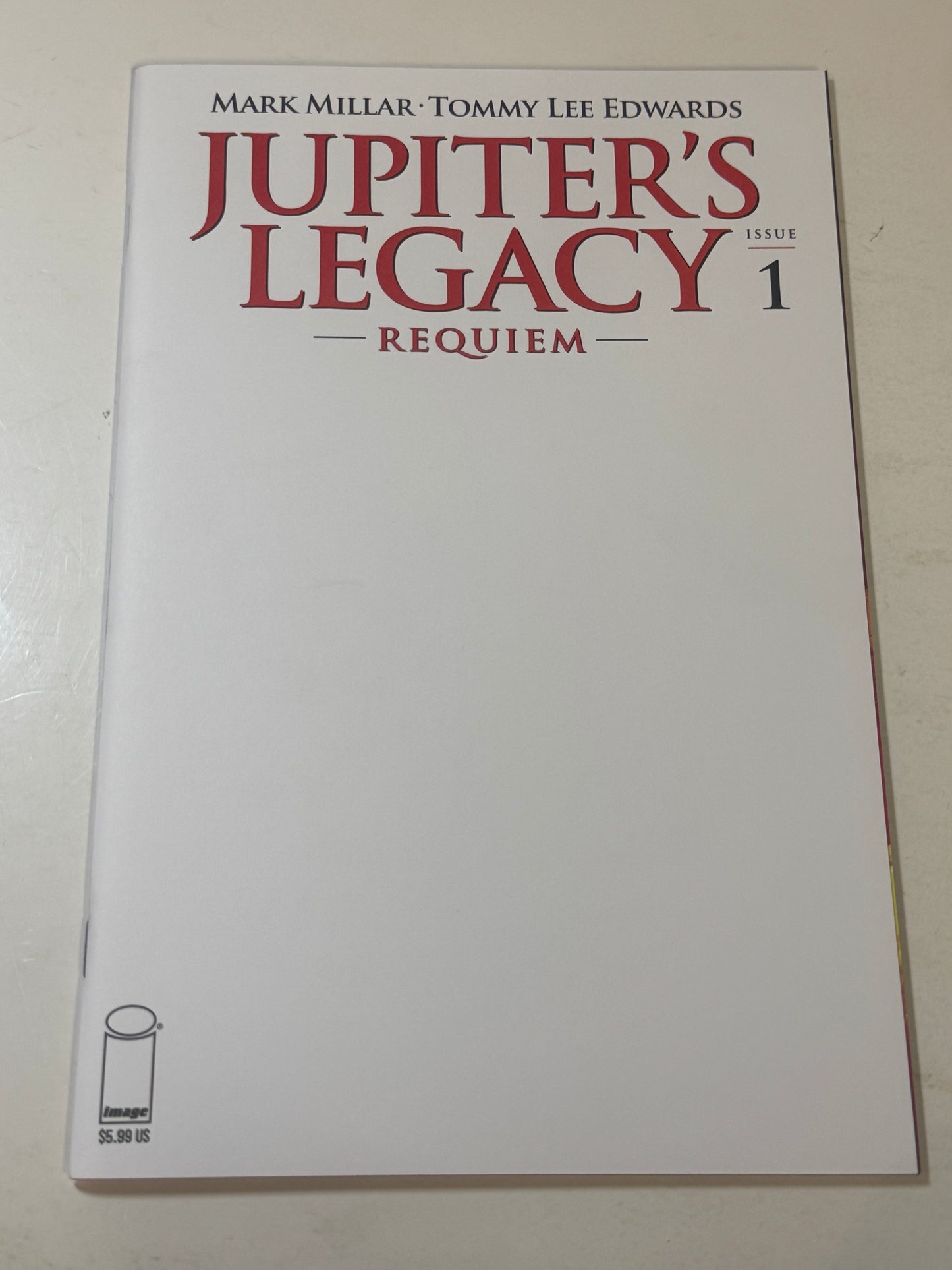 JUPITER'S LEGACY Requiem #1 NM Blank Variant