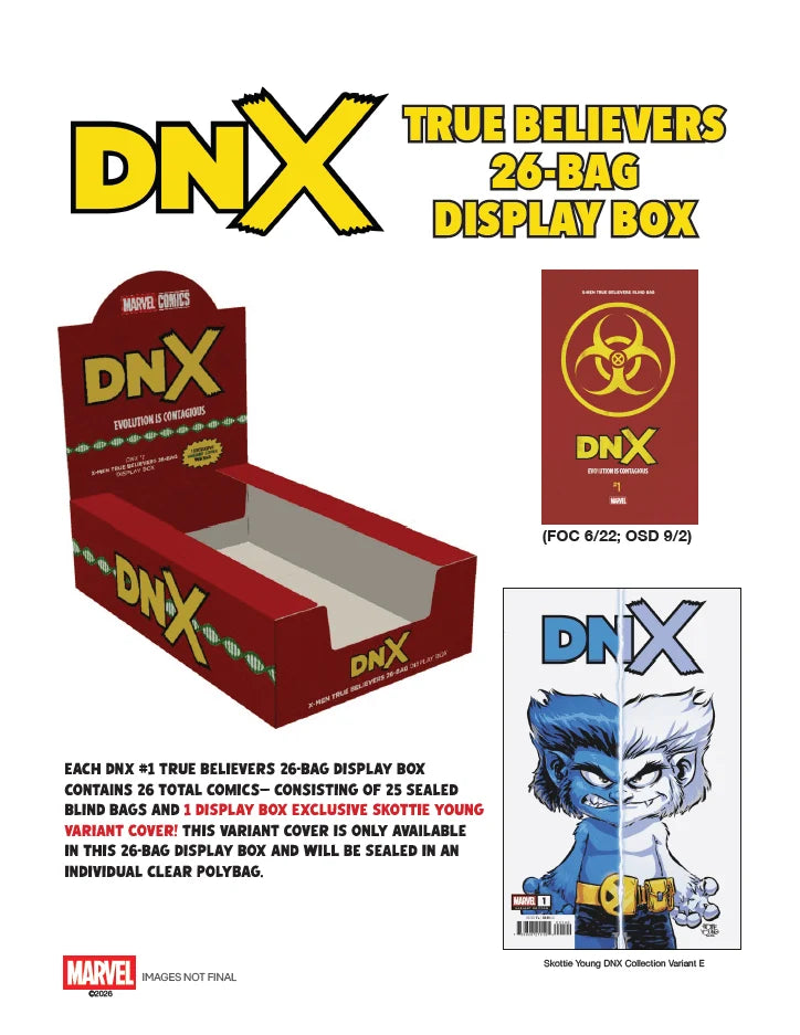DNX #1 NM True Believers 26-Bag Display Box