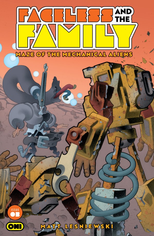PRE-SALE: FACELESS AND THE FAMILY MAZE OF THE MECHANICAL ALIENS #3 CVR A MATT LESNIEWSKI