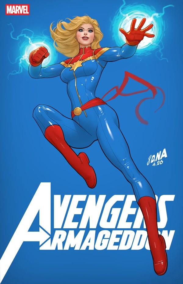 PRE-SALE: AVENGERS: ARMAGEDDON #2 DAVID NAKAYAMA COLOR BLOCK BLUE VARIANT