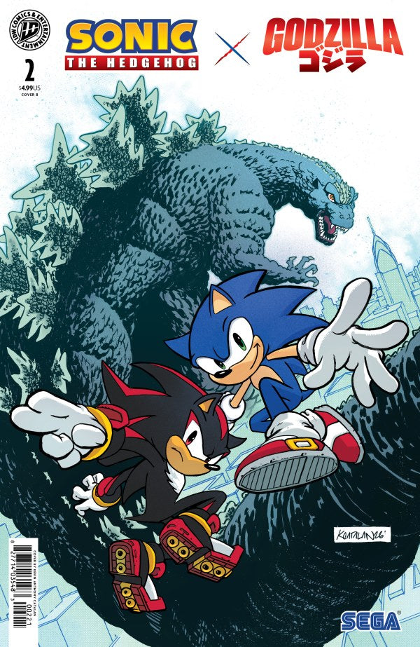 PRE-SALE: Sonic the Hedgehog x Godzilla #2 Variant B (Catalan)