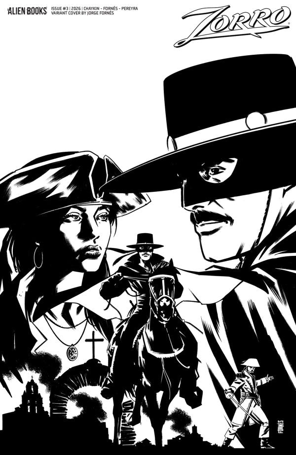 PRE-SALE: Zorro #3 Variant D (Fornés B&W)