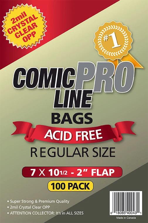 COMIC PRO LINE REGULAR SIZE BAGS 100 Pack