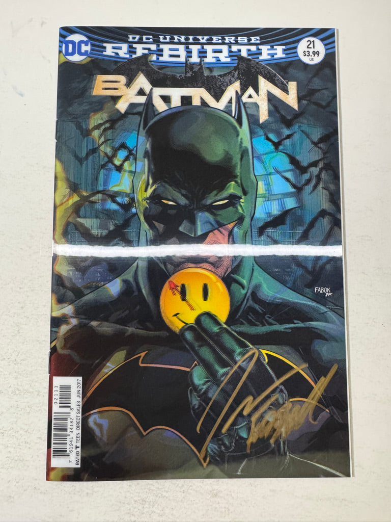 BATMAN #21 & #22 Vol 3 / Flash #21 & #22 THe Button Set SIGNED by Jason Fabok