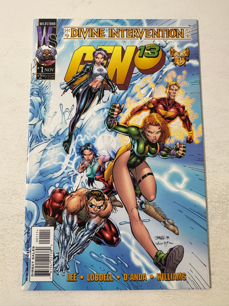 GEN 13 DIVINE INTERVENTION #1 NM Jim Lee Cover