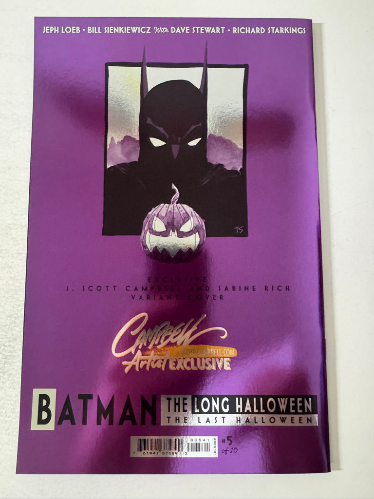 BATMAN THE LONG HALLOWEEN LAST HALLOWEEN #5 NM Virgin Foil J Scott Campbell Variant