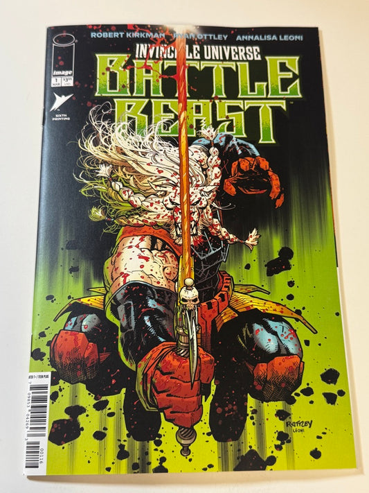 Invincible Universe BATTLE BEAST #1 NM 6th Print Ryan Ottley Variant