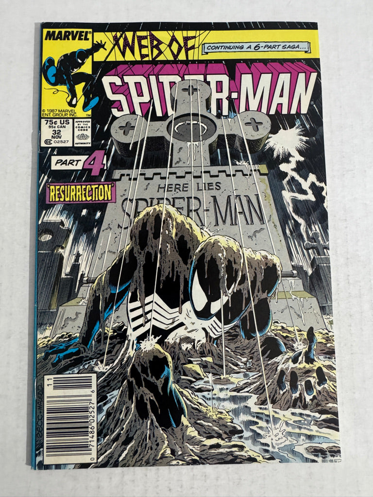 WEB OF SPIDER-MAN #32 VF/NM Mike Zeck Cover NEWSSTAND