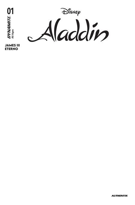 PRE-SALE: ALADDIN #1 CVR E BLANK AUTHENTIX VAR