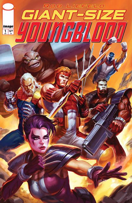 PRE-SALE: GIANT SIZE YOUNGBLOOD (ONE SHOT) CVR D BENIAMINO BRADI YOUNG BLOODS TEAM VAR