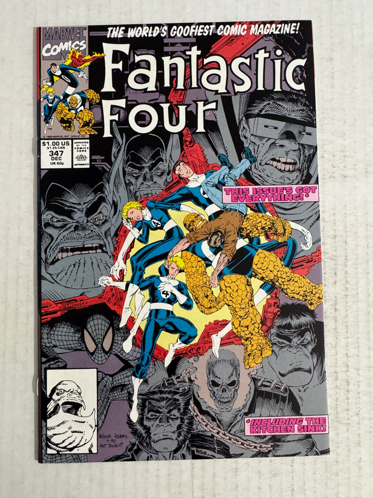 FANTASTIC FOUR #347 NM Arthur Adams Cover