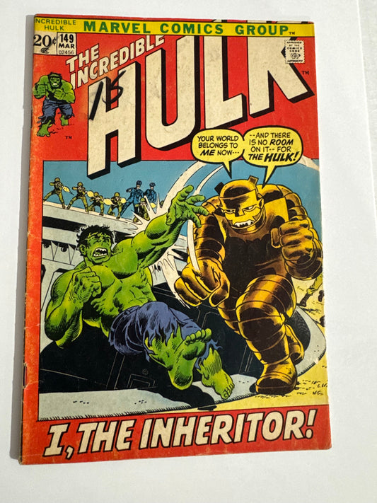 INCREDIBLE HULK #149 VG 1ST APPEARANCE