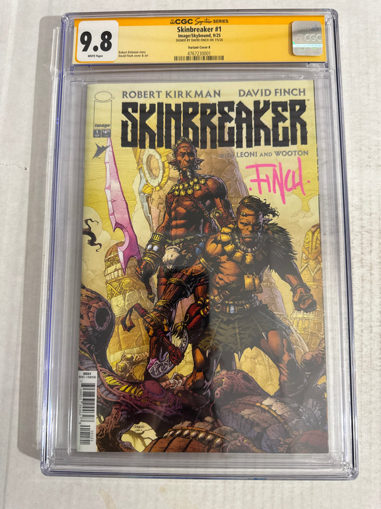 SKINBREAKER #1 CGC SS 9.8 One Per Store Thank You K Variant SIGNED by David Finch