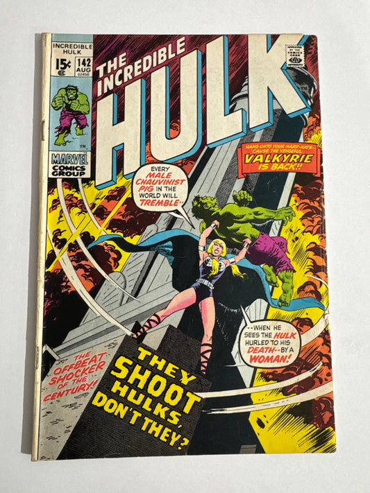 INCREDIBLE HULK #142 VG 1ST APPEARANCE