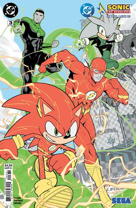PRE-SALE: DC X SONIC THE HEDGEHOG THE METAL LEGION #3 (OF 5) CVR C TRAVIS MERCER CARD STOCK VAR