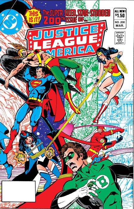 PRE-SALE: JUSTICE LEAGUE OF AMERICA #200 FACSIMILE EDITION CVR A GEORGE PEREZ