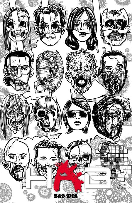 PRE-SALE: HAB #5 (OF 6) CVR D DAVID LAPHAM BW INFECTED SKULLS VAR