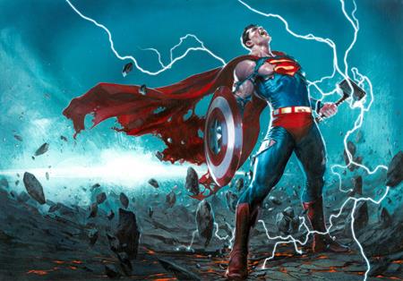 PRE-SALE: AVENGERS JLA #4 FACSIMILE EDITION CVR E GABRIELE DELL OTTO WRAPAROUND VAR