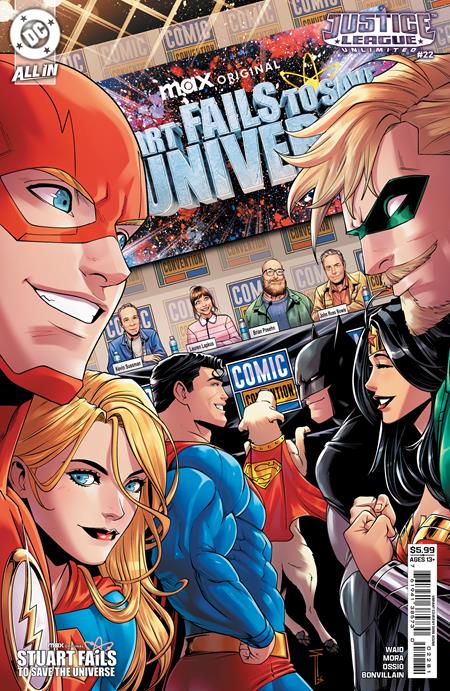 PRE-SALE: JUSTICE LEAGUE UNLIMITED #22 CVR G SERG ACUNA STUART FAILS TO SAVE THE UNIVERSE CARD STOCK VAR
