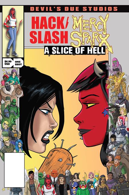 PRE-SALE: DEVILS DUE PRESENTS HACK SLASH MERCY SPARX #1 (ONE SHOT) CVR B TIM SEELEY JOSH BLAYLOCK HOMAGE VAR (MR)