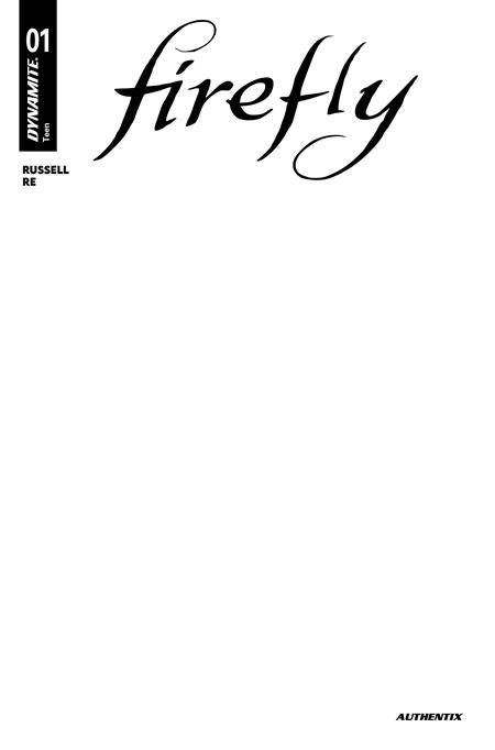 PRE-SALE: FIREFLY #1 CVR I BLANK AUTHENTIX VAR
