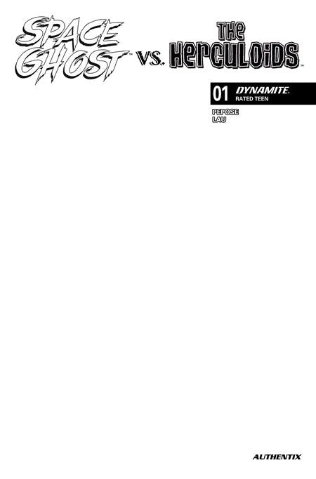 PRE-SALE: SPACE GHOST VS THE HERCULOIDS #1 CVR F BLANK AUTHENTIX VAR