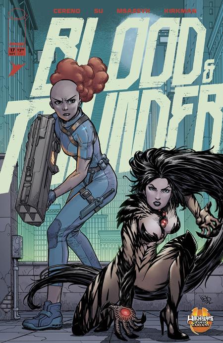 PRE-SALE: BLOOD & THUNDER #17 CVR E EJ SU & DEE CUNNIFFE WITCHBLADE TEAM UP VAR (MR)
