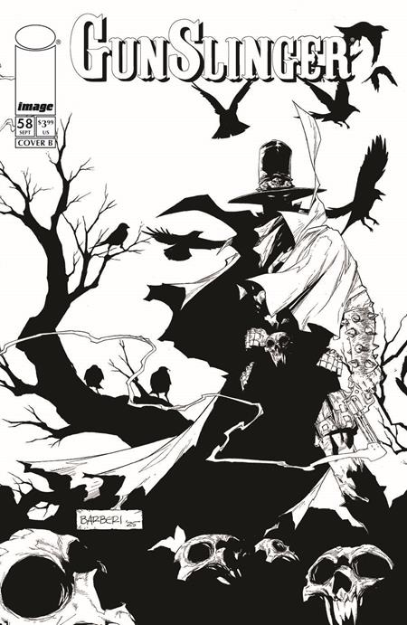 PRE-SALE: GUNSLINGER SPAWN #58 CVR B CARLO BARBERI B&W VAR