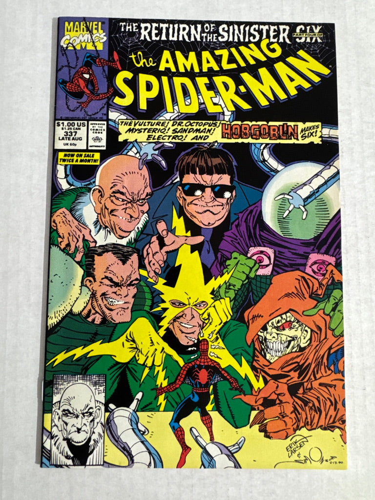 AMAZING SPIDER-MAN #337 VF Erik Larsen Cover 1ST APPEARANCE