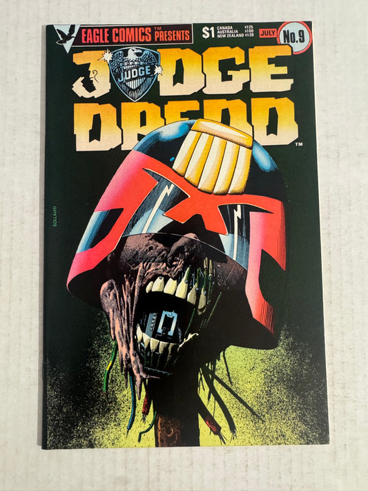 JUDGE DREDD #9 VF+ Brian Bolland Cover