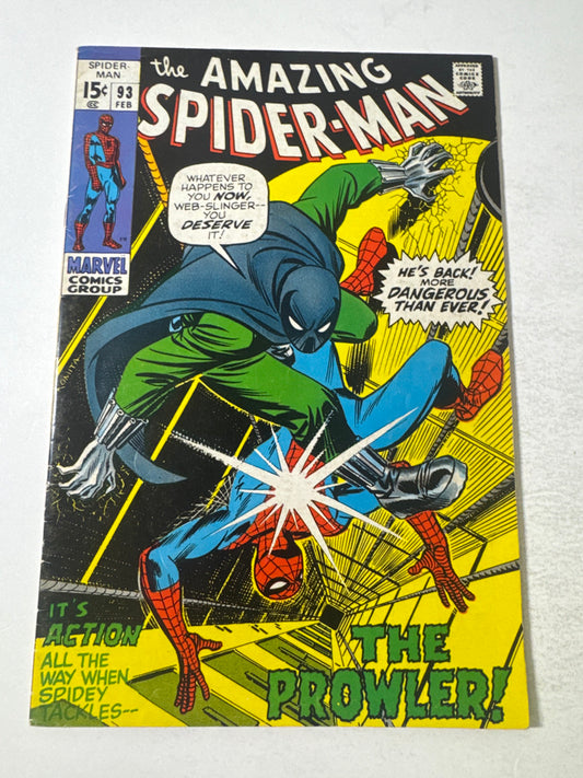 AMAZING SPIDER-MAN #93 FN 1ST APPEARANCE